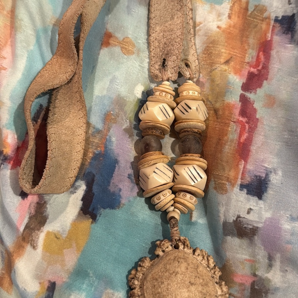 Bohemian Cream and Brown Necklace